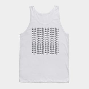 Simple black and white pinguin pattern Tank Top